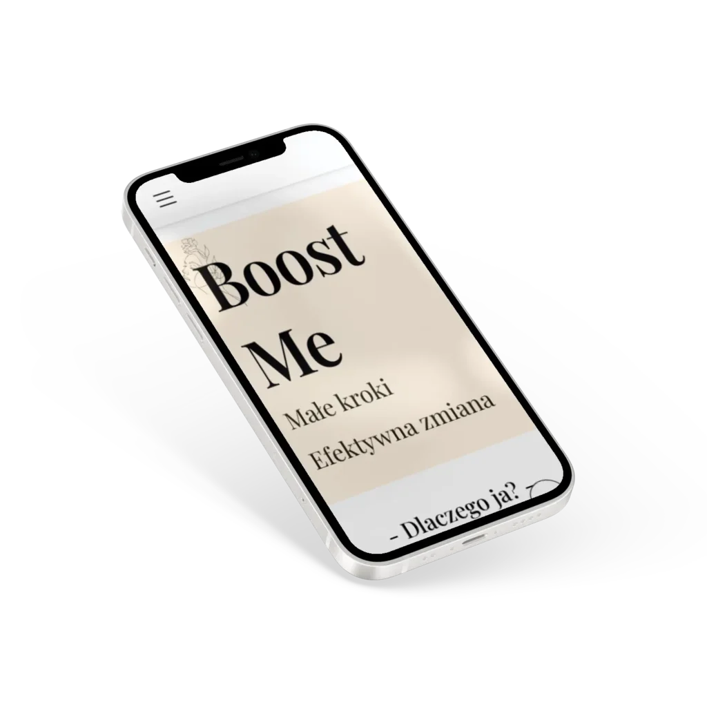 Responsywny design strony Boost Me na komputerze, tablecie i smartfonie